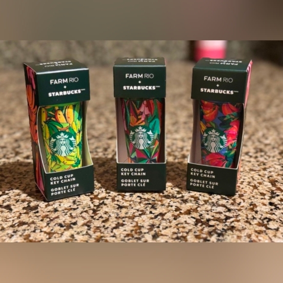 Starbucks x Farm Rio Keychains (Set Of 3) - Picture 1 of 1